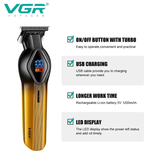 VGR V-921 Cordless 7000RPM  Electric Beard Trimmer — Image 5 — VGR Pakistan Official