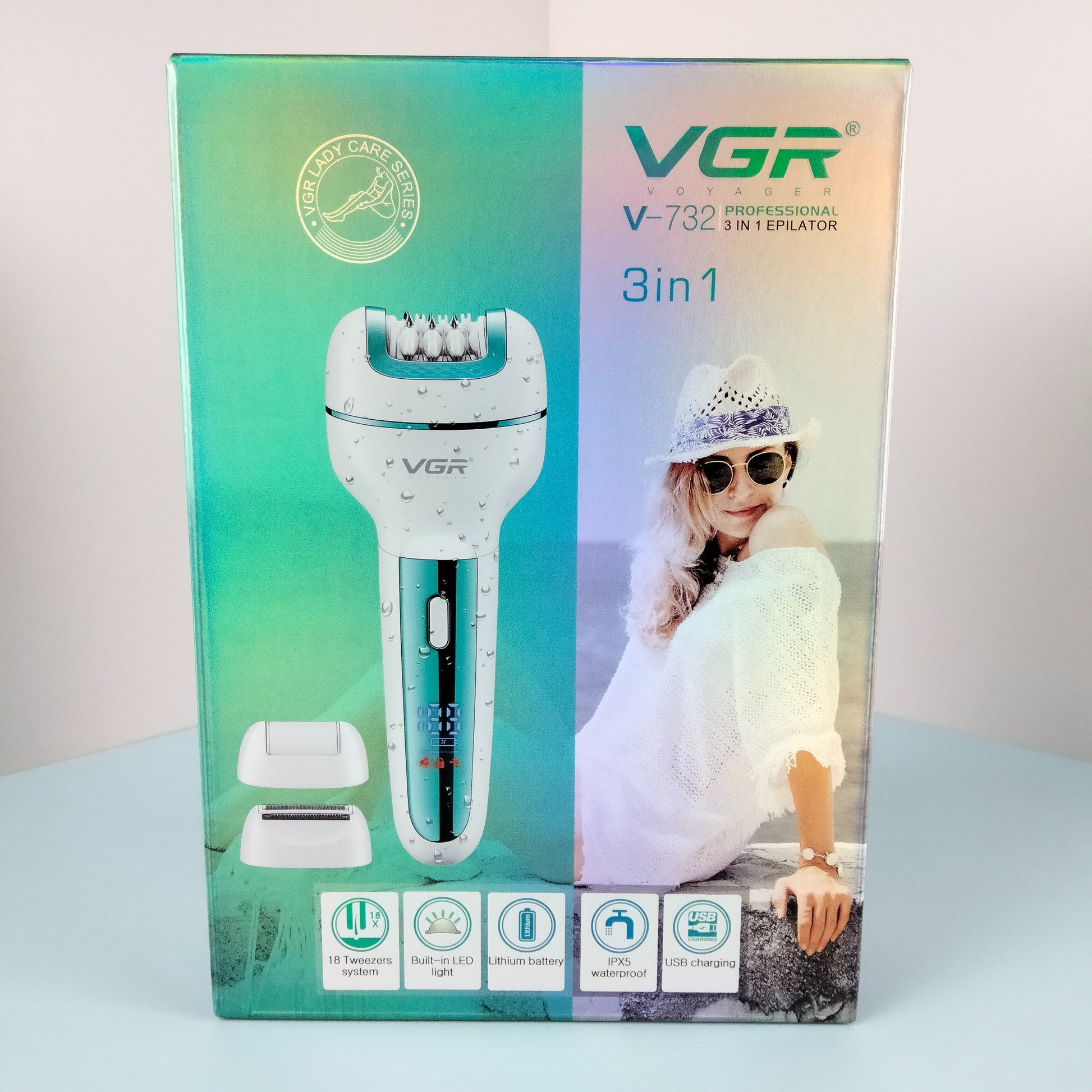 VGR V-732 2 In 1 Cordless Hair Trimmer Set Razor — Image 5 — VGR Pakistan Official