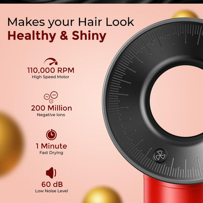 VGR V-445 Professional BLDC Hair Dryer (RED) — Image 3 — VGR Pakistan Official