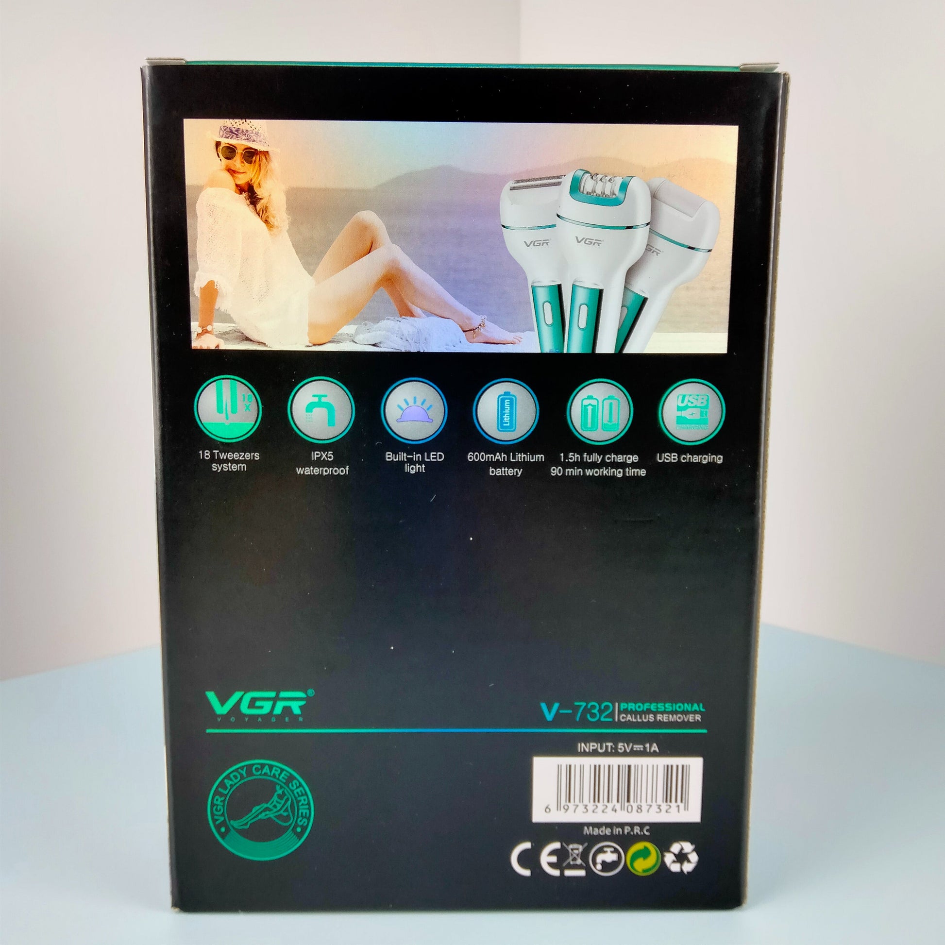 VGR V-732 2 In 1 Cordless Hair Trimmer Set Razor — Image 6 — VGR Pakistan Official
