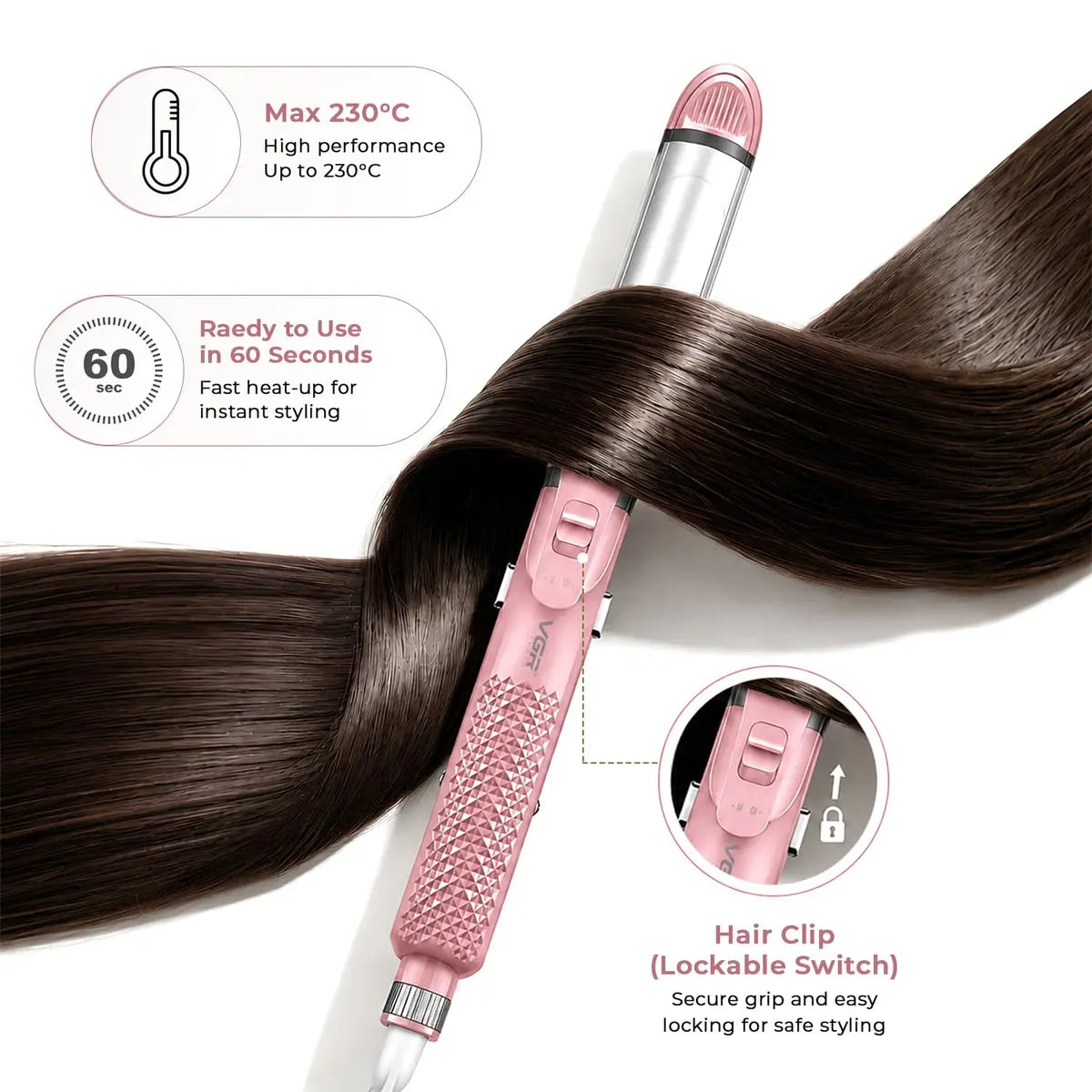 VGR V-563 Professional Hair Curler For Women