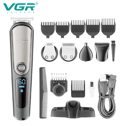 VGR V-105 Professional 5-in-1 Grooming Kit for Men with Led Display,.