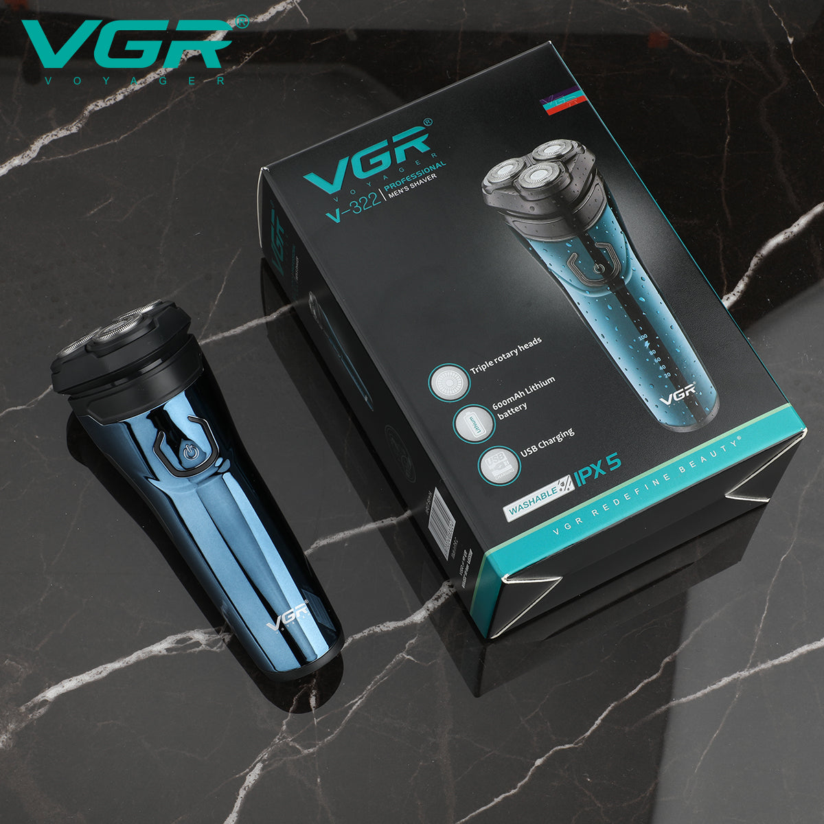 VGR V-322 Wet & Dry Professional Electric Shaver and Trimmer.