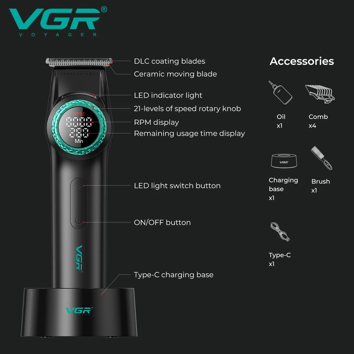 VGR V-977 Professional Hair Trimmer
