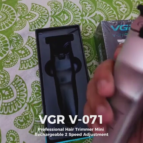 VGR V-071 Professional Hair Trimmer Mini Rechargeable 2 Speed Adjustment — VGR Pakistan Official