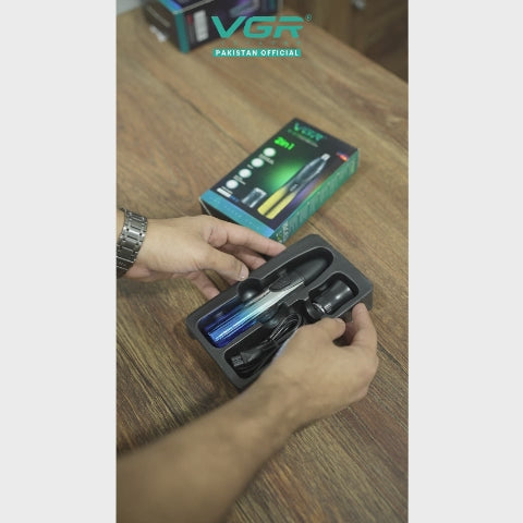 VGR V-619 2 in 1 Washable IPX5 Professional Hair Removal / Nose Trimmer.