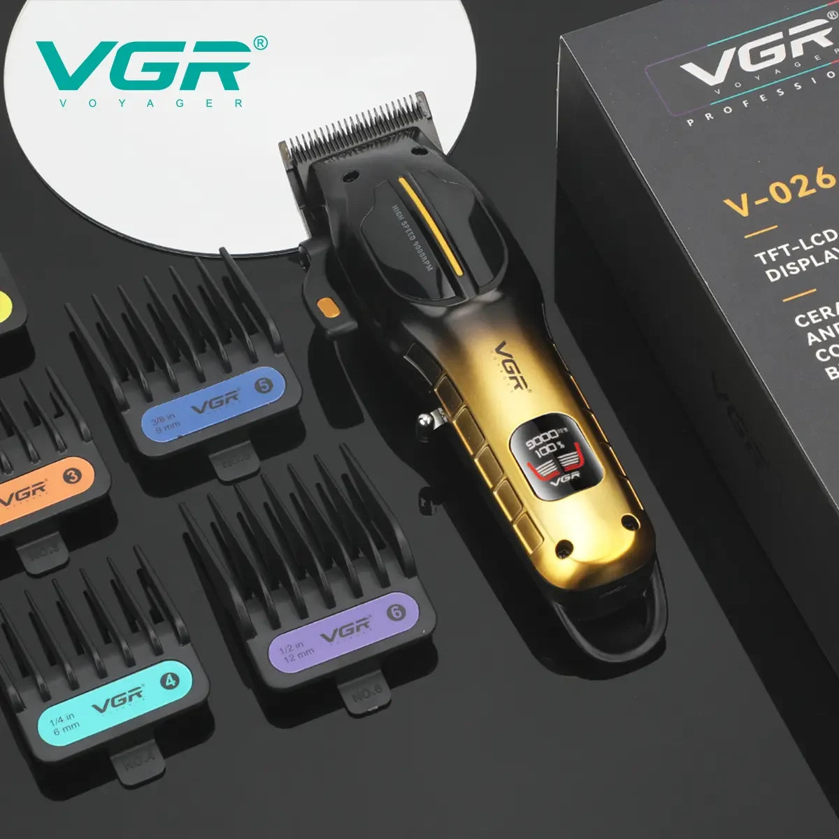 VGR V-026 Professional Cord/Cordless Hair Clipper for Men's