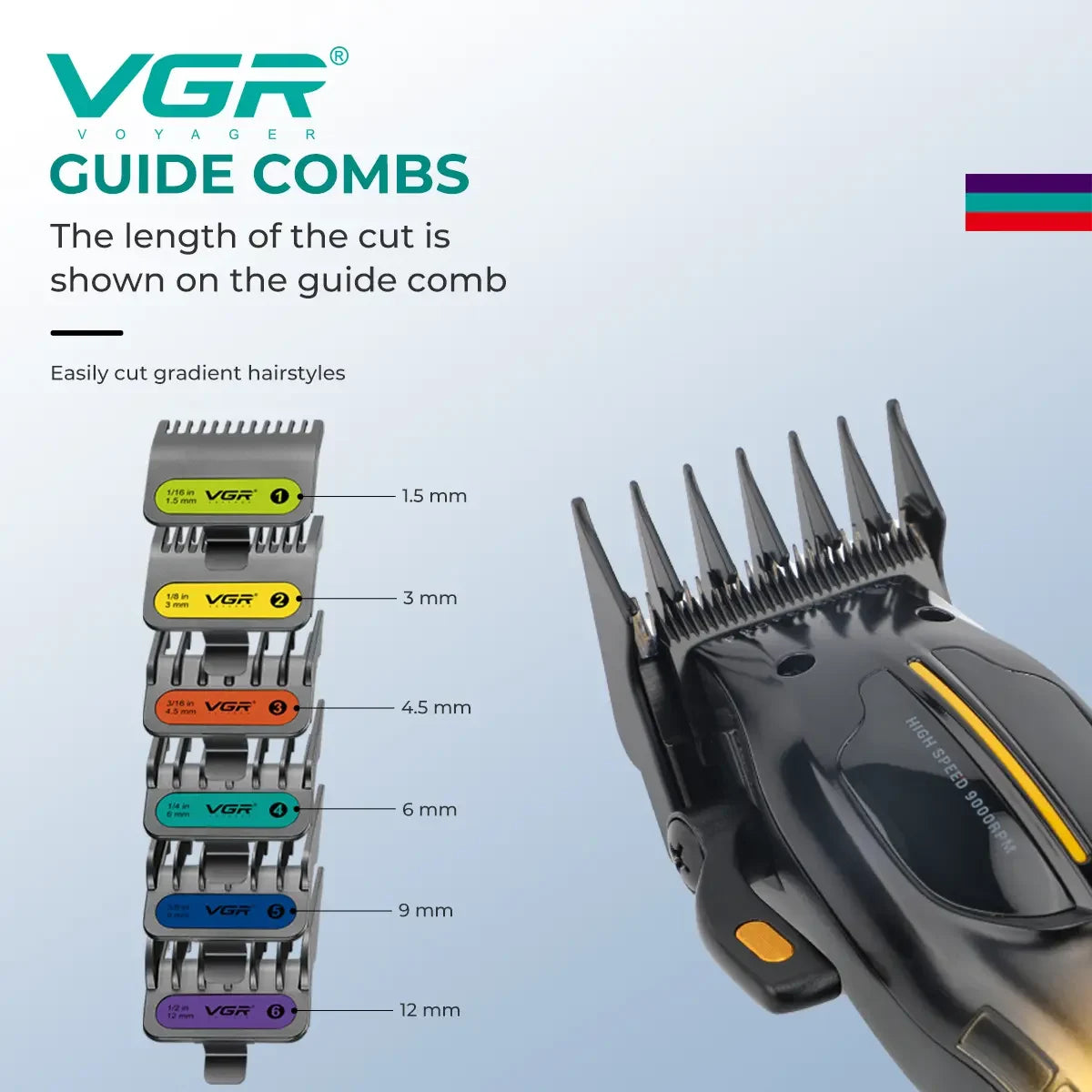 VGR V-026 Professional Cord/Cordless Hair Clipper for Men's