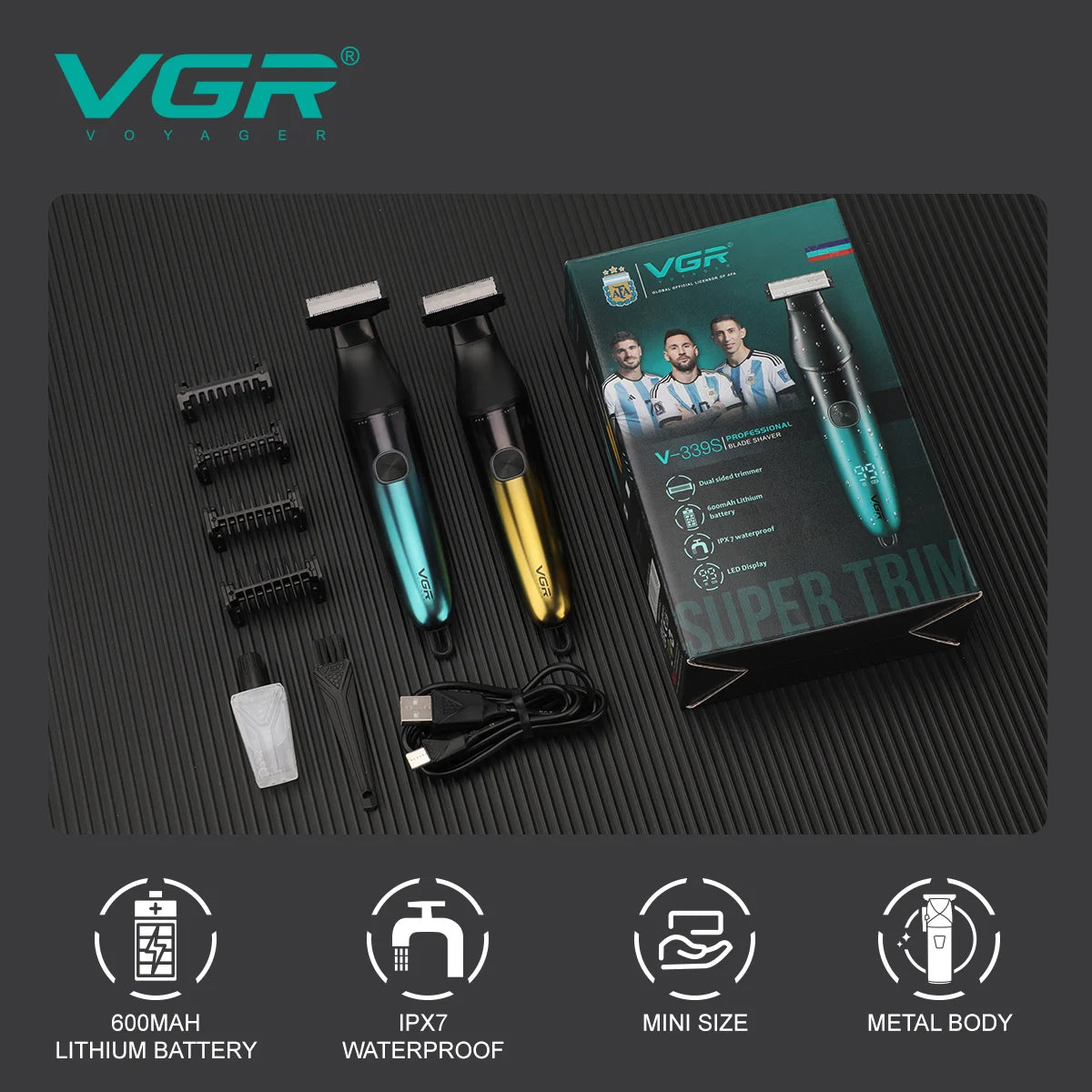 VGR V-339S Foil and Dual-sided Blades Shaver