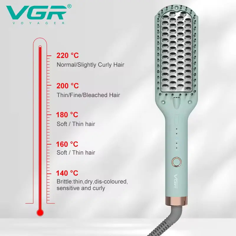 VGR V-592 Professional Hair Straightening Hot Comb Brush